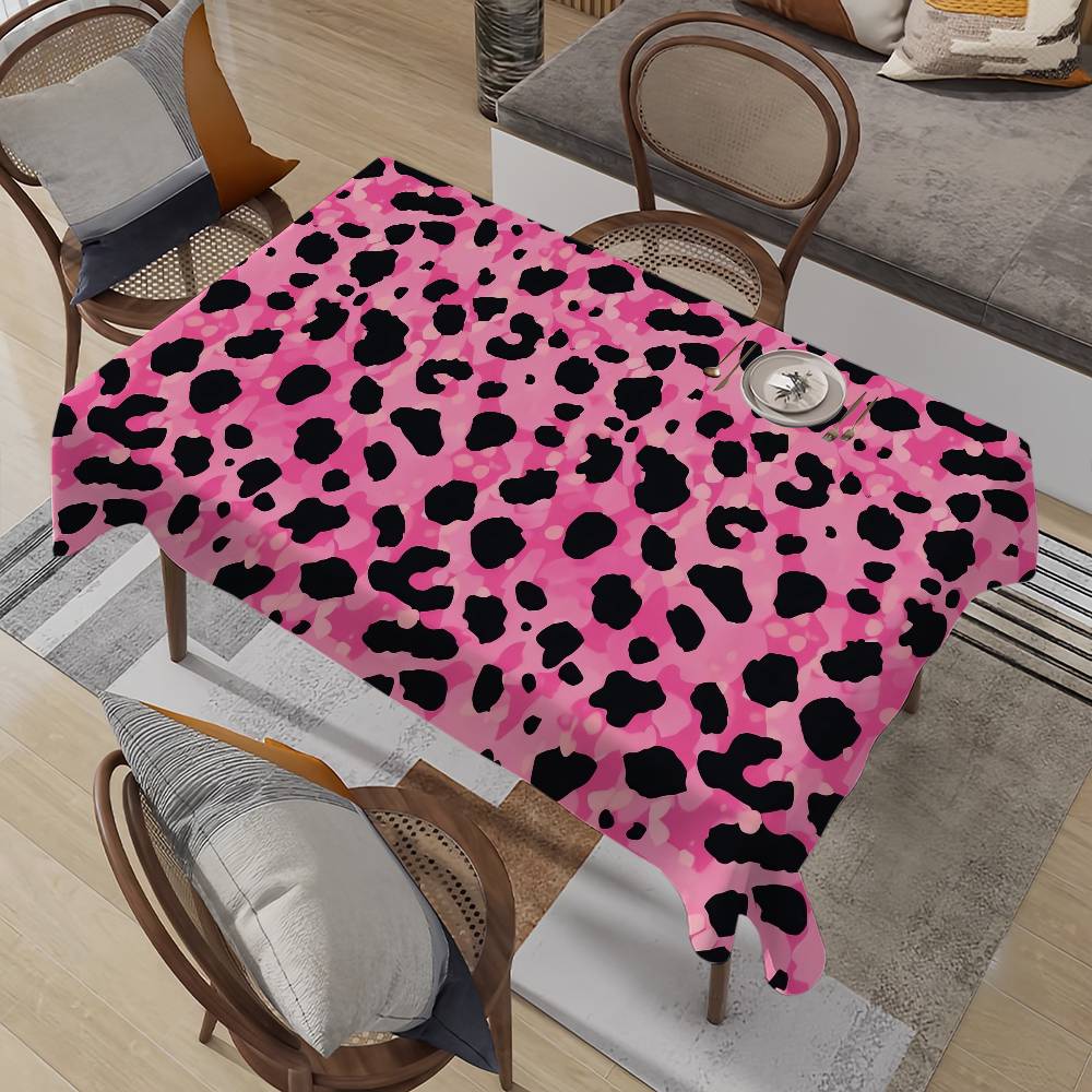 Home Textiles Classic Fashion - Pink Fashion Leopard Print Pattern Table