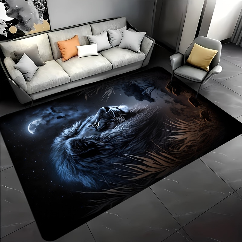 Home Textiles Design - Starry Night Lion Floor Mat -