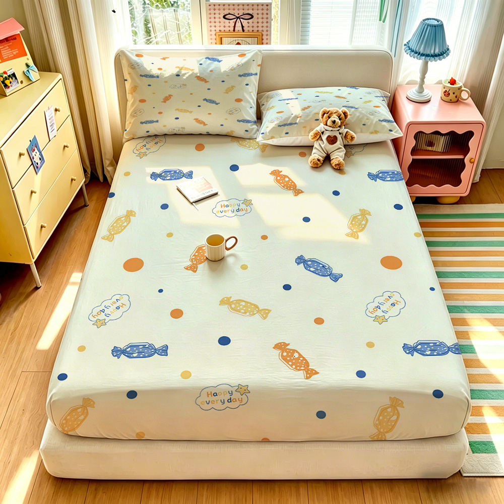 Bed Sheet Microfiber - 90G 3-Piece Bedding Set 1 Fitted