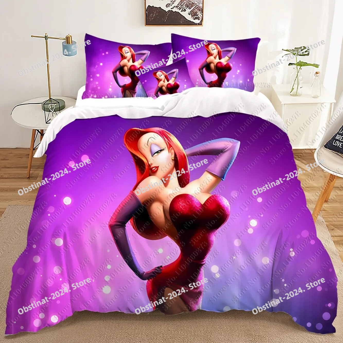 fashion Jessica Rabbit 3D Bedd - đánh giá và giá Home Textiles Classic Fashion