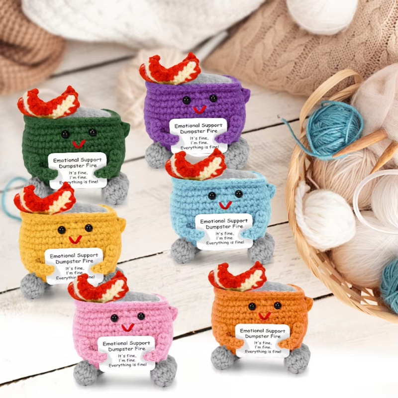 Handmade Crochet Dumpster Fire - đánh giá và giá Home And Textiles Today