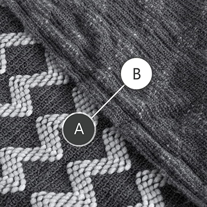 50x60inch Grey Knitted Throw B - đánh giá và giá Throw Blanket Chunky Knit