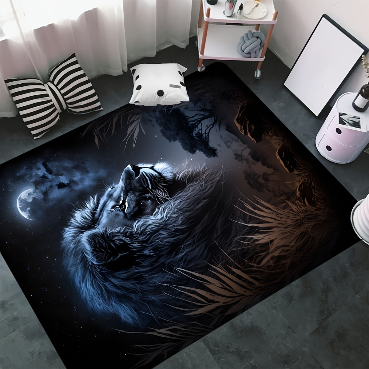 Starry Night Lion Floor Mat -  - đánh giá và giá Home Textiles Design