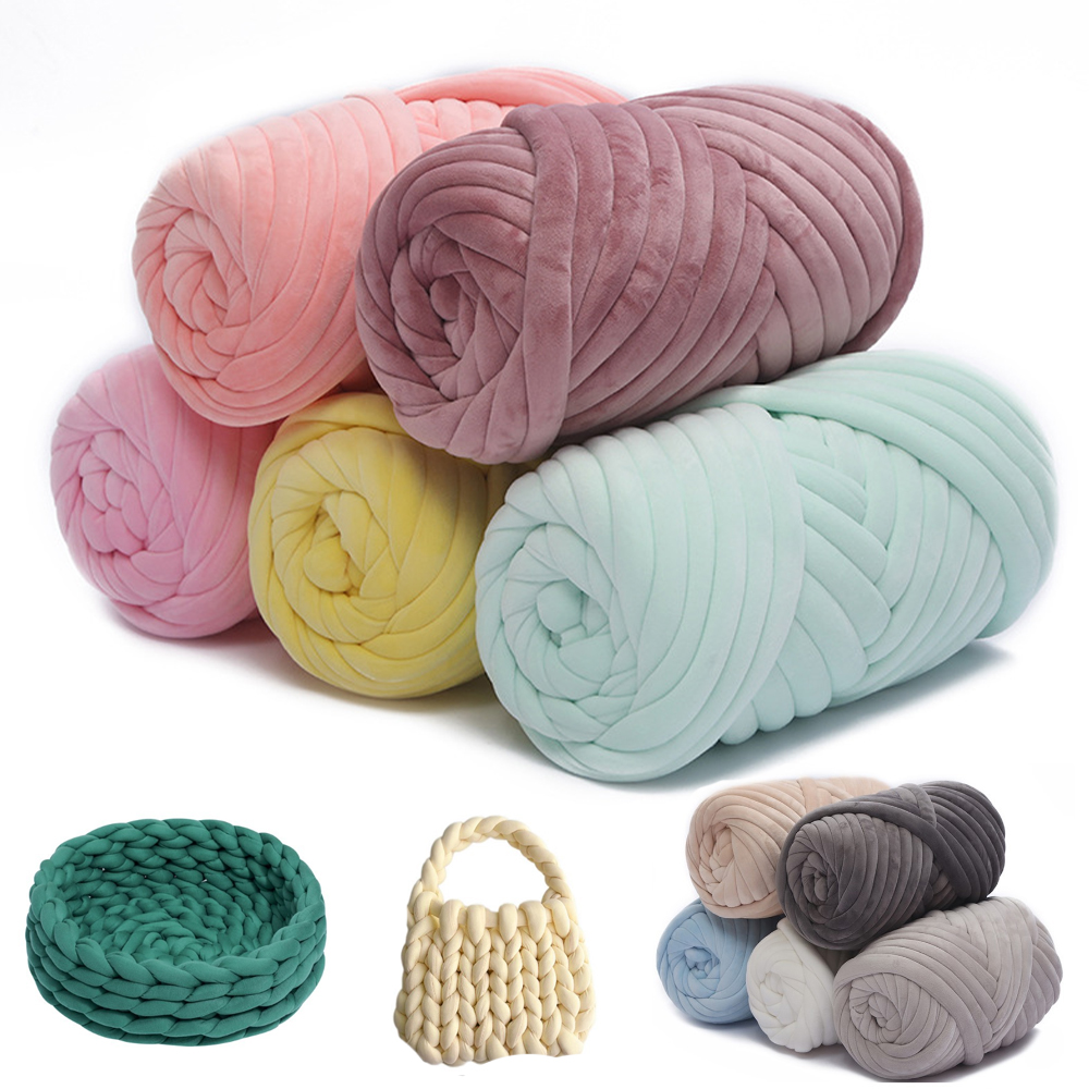 500G Super Velvet Chunky Yarn  - đánh giá và giá Throw Blanket Chunky Knit