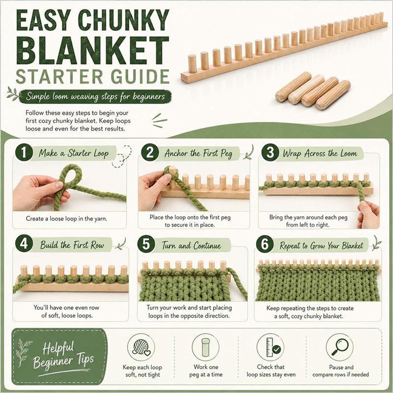 ABVG-Chunky Blanket Loom Kit,  - đánh giá và giá Throw Blanket Chunky Knit