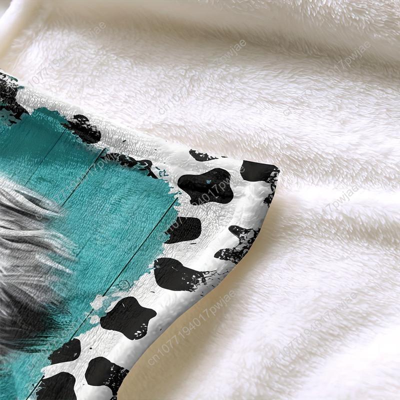 Cozy Soft Highland Cow Flannel - đánh giá và giá Throw Blanket Chunky Knit