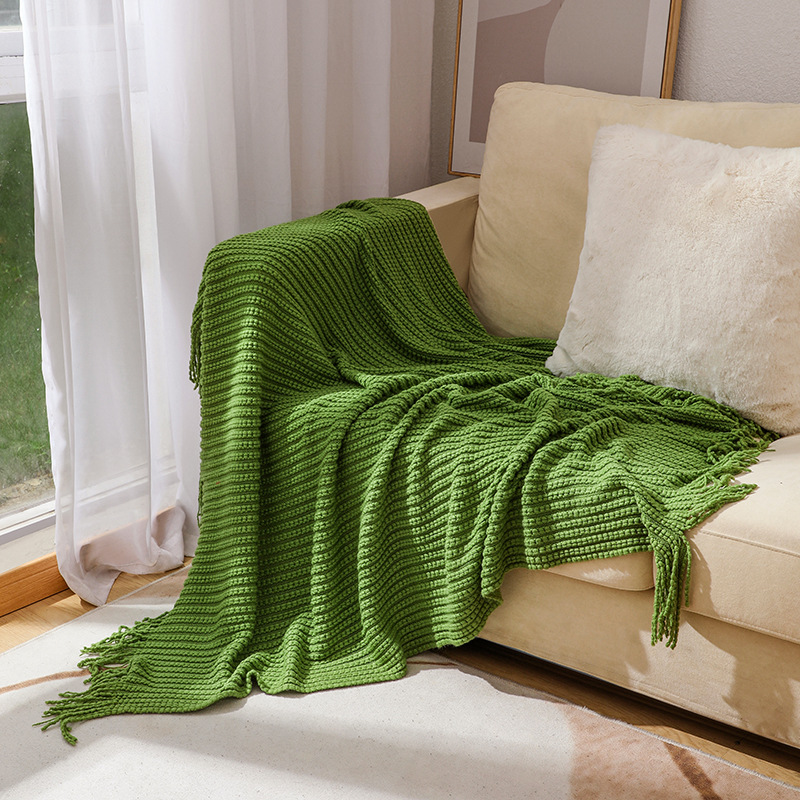 Thành Phố Dệt Bắc Âu Ném Chăn  - đánh giá và giá Throw Blanket Chunky Knit