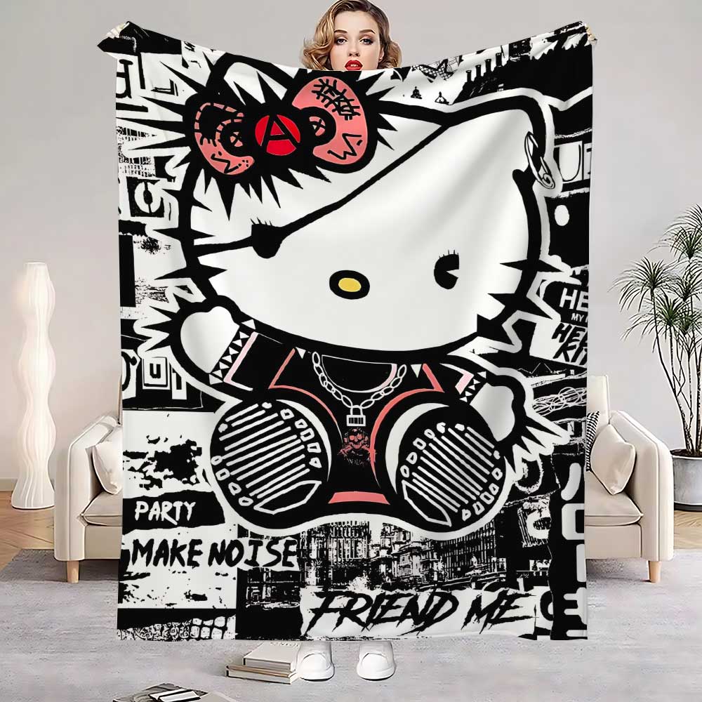 Kawaii Cat Hellos Warm Blanket - đánh giá và giá Bed Sheet Microfiber