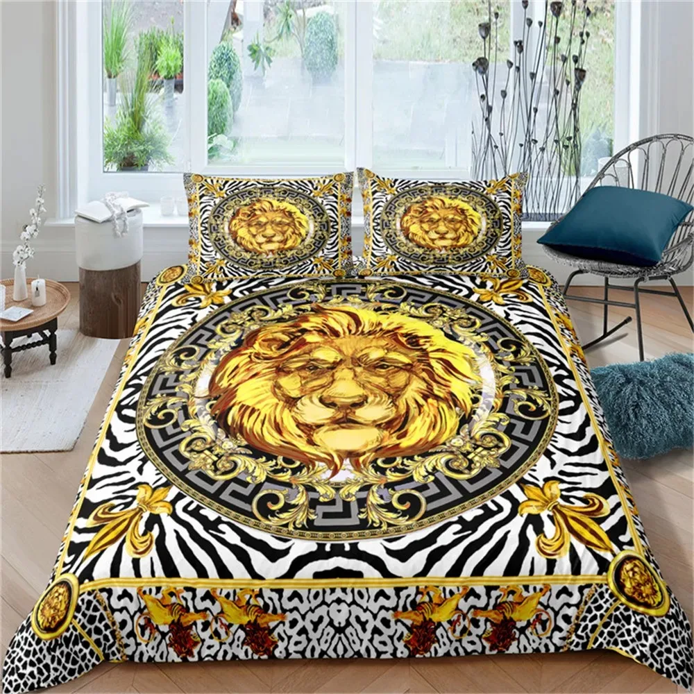 Baroque Modern Art 3D Golden L - đánh giá và giá Bed Sheet Microfiber