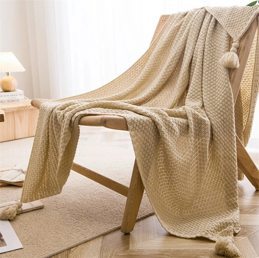 Nordic Blankets for Bed Sofa C - đánh giá và giá Throw Blanket Chunky Knit