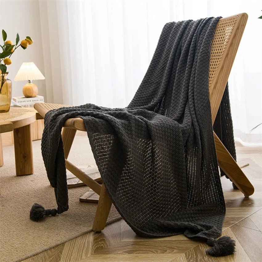 Nordic Blankets for Bed Sofa C - đánh giá và giá Throw Blanket Chunky Knit