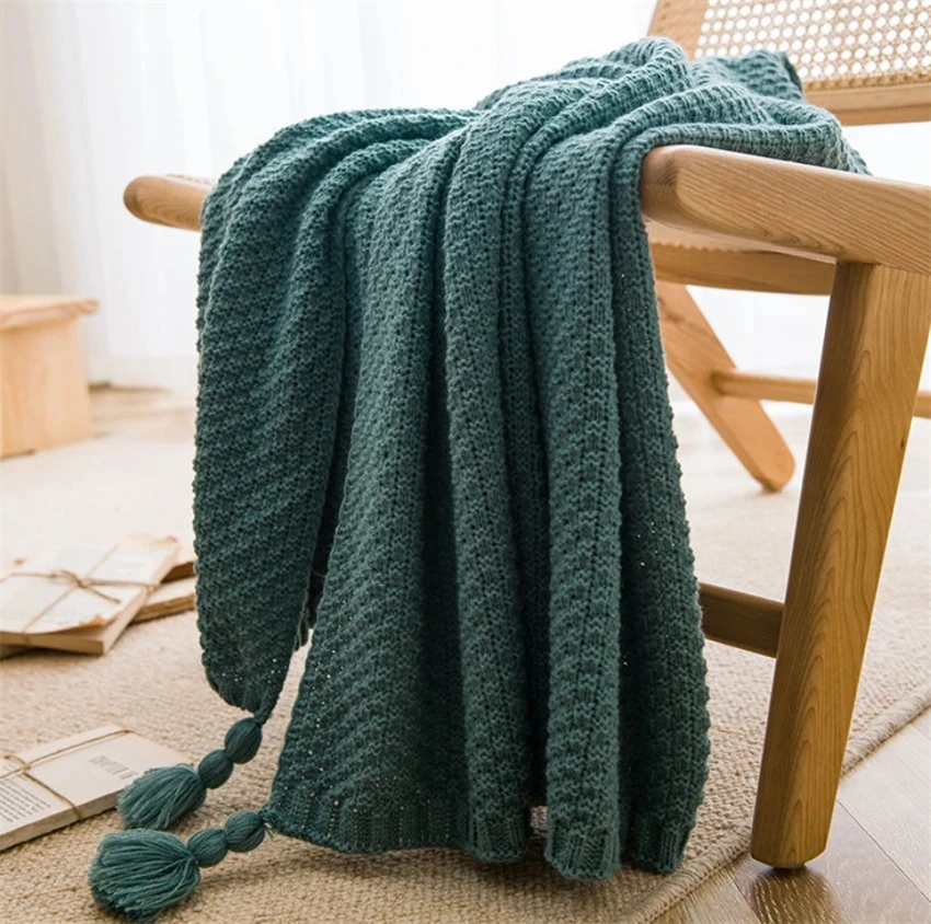 Nordic Blankets for Bed Sofa C - đánh giá và giá Throw Blanket Chunky Knit
