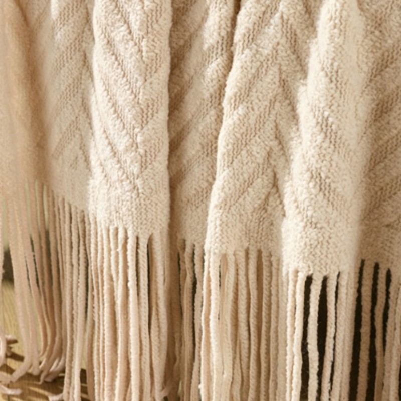 Luxury Chunky Cream Throw Blan - đánh giá và giá Throw Blanket Chunky Knit