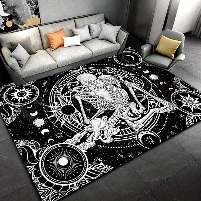Elegant Skeleton Dance Rug - G - đánh giá và giá Home Textiles Design