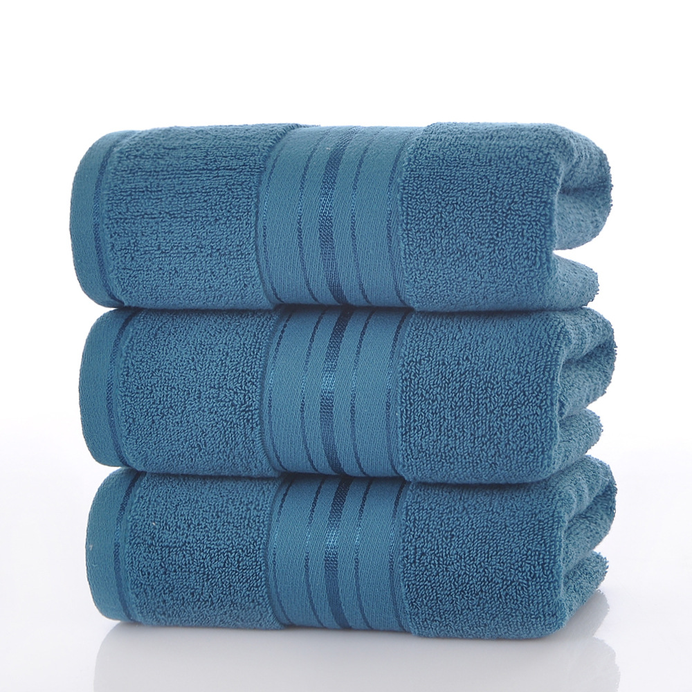Blue Cotton Bathroom Towels Se - đánh giá và giá Home Textiles Face Towel
